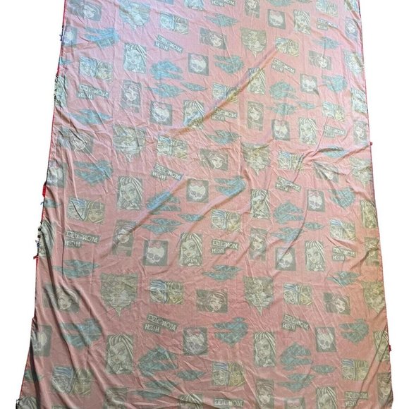 Pink MONSTER HIGH Twin Flat Bed Sheet - Pink With Assorted Colorful Graphics - Picture 3 of 9